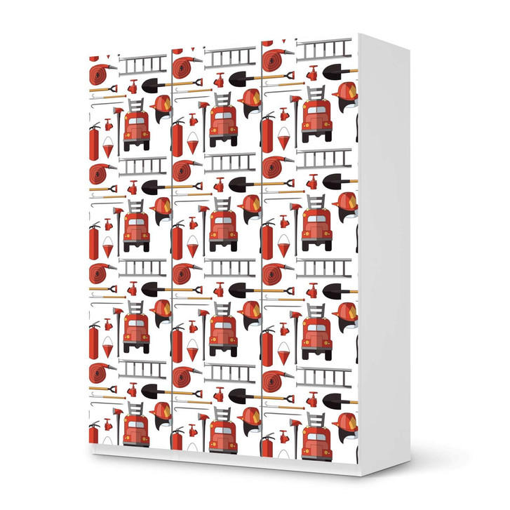 Folie IKEA Pax Schrank 201cm Höhe - 3 Türen - Firefighter - CR105760