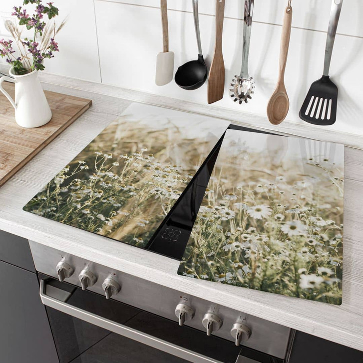 Herdabdeckplatte für die Küche - Sommerwiese mit Kamille - Annie - WA472213