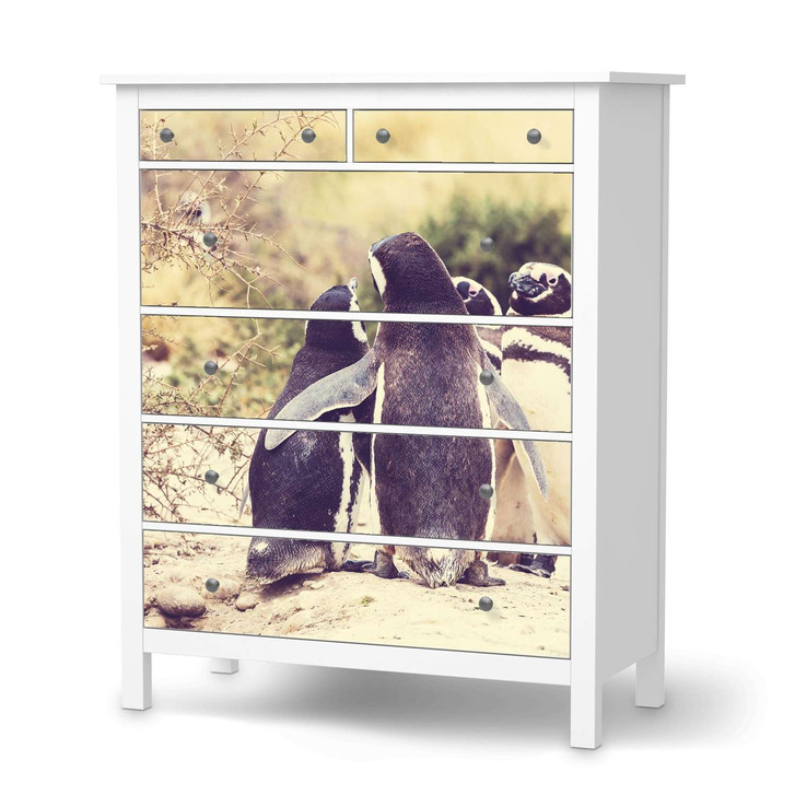 Klebefolie IKEA Hemnes Kommode 6 Schubladen - Pingu Friendship - CR111396