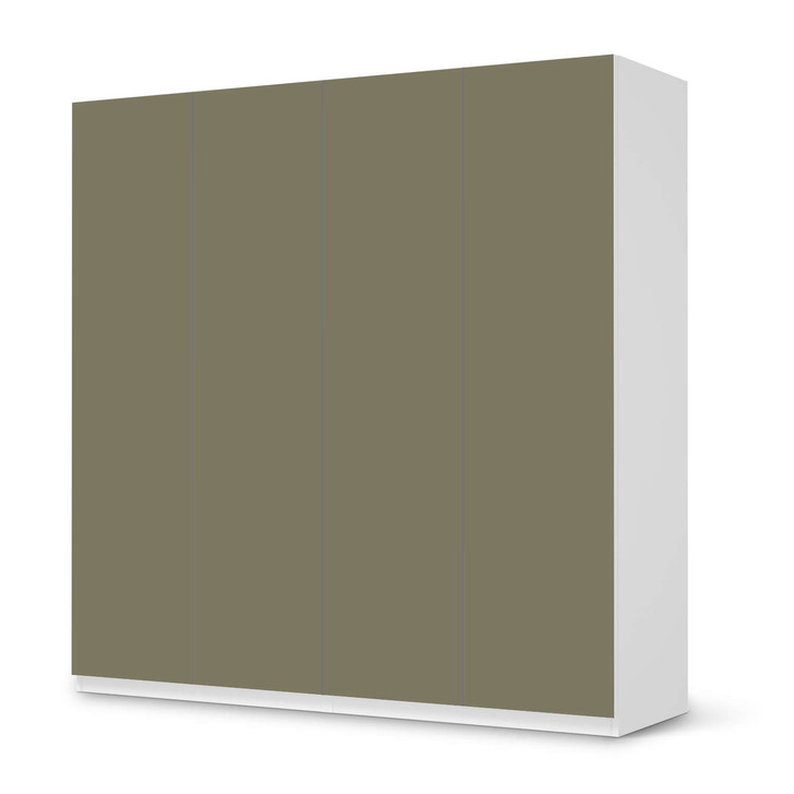Klebefolie IKEA Pax Schrank 201cm Höhe - 4 Türen - Braungrau Light - CR110913