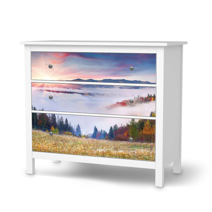 Möbelfolie IKEA Hemnes Kommode 3 Schubladen - Herbstwald - CR114741