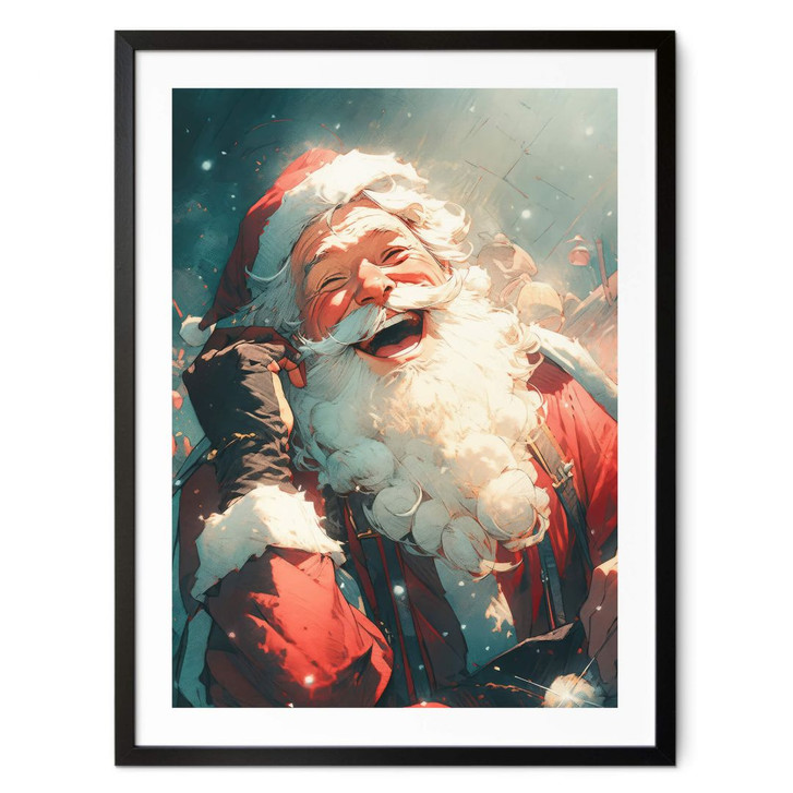 Poster Lachender Weihnachtsmann - Treechild - WA408412