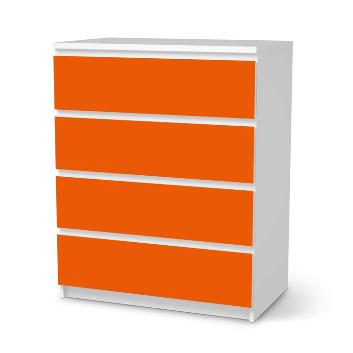 Folie IKEA Malm Kommode 4 Schubladen - Orange Dark - CR105654