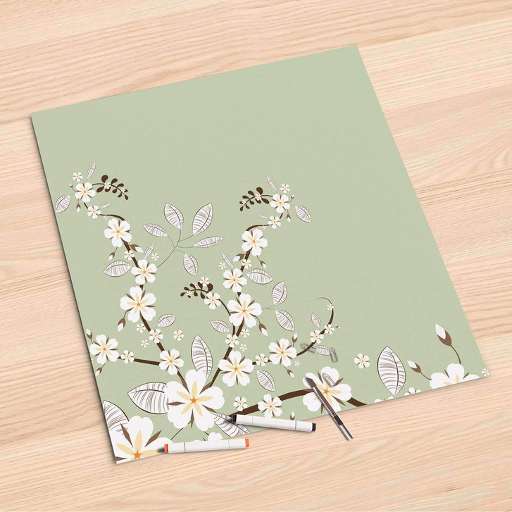 Folienbogen (60x60cm) - White Blossoms - CR107237