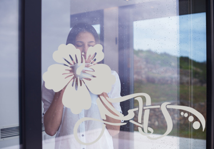 Glasdekor Floraler Hibiskus - CG10186