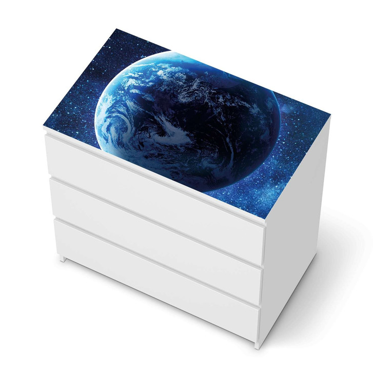 Möbelfolie IKEA Malm Kommode 3 Schubladen oben - Planet Blue - CR116414