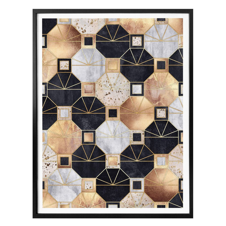 Poster Fredriksson - Art Deco: Gold und Schwarz - WA257393