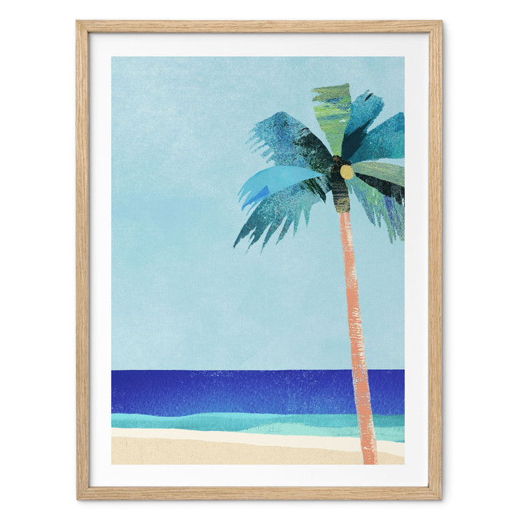 Poster Urlaubsstrand mit Palme - Rivers - WA516629