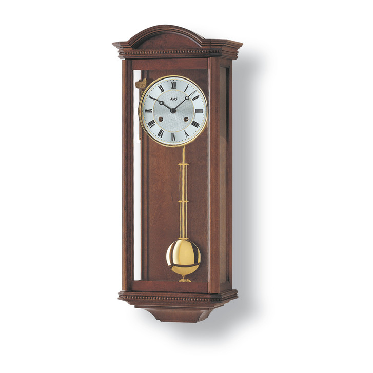 Regulator Massivholzgehäuse Nussbaumlackiert/Wurzel poliert - UG100835