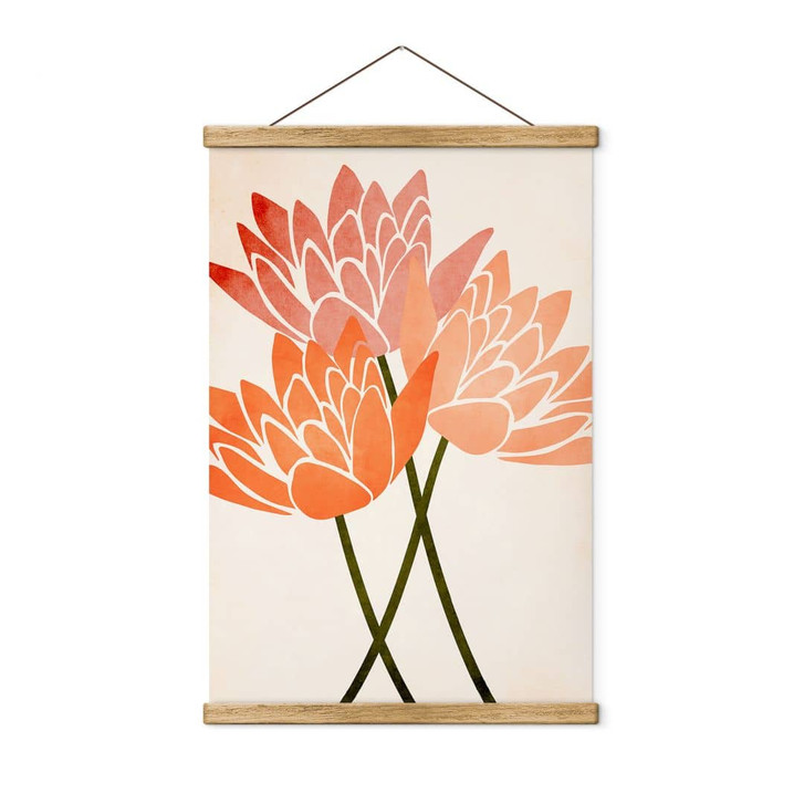 Stoffbild Farbenfrohe Lotusblumen - Kubistika - WA411890