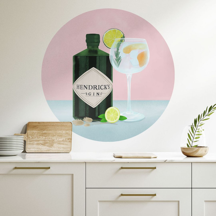 Wandtattoo Gin Tonic Cocktail - Lizde - Rund - WA417711