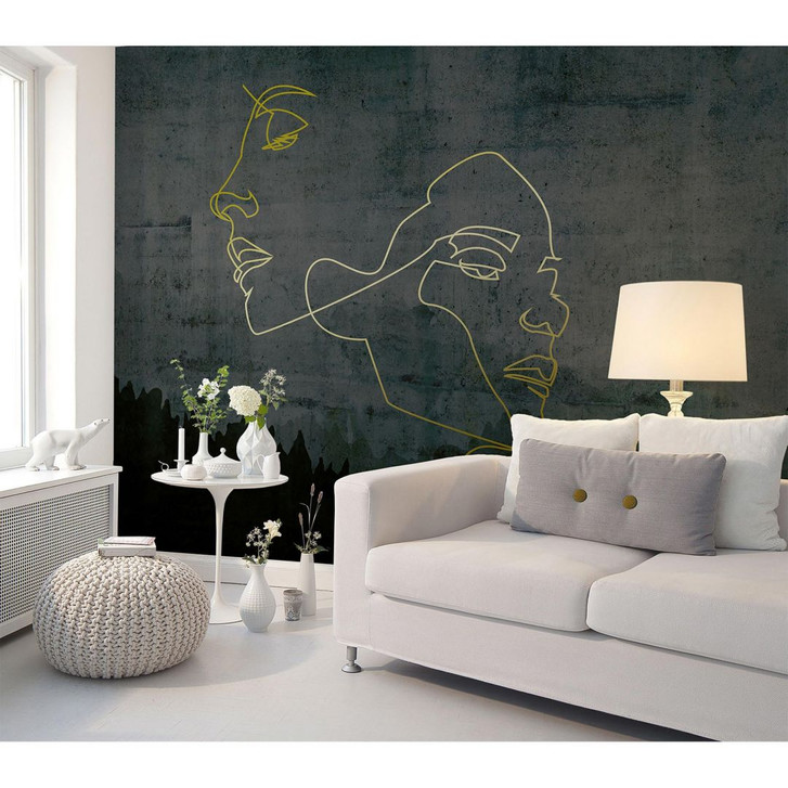 Fototapete Atelier 47 Golden Outline Wald - Architects Paper - WA294775