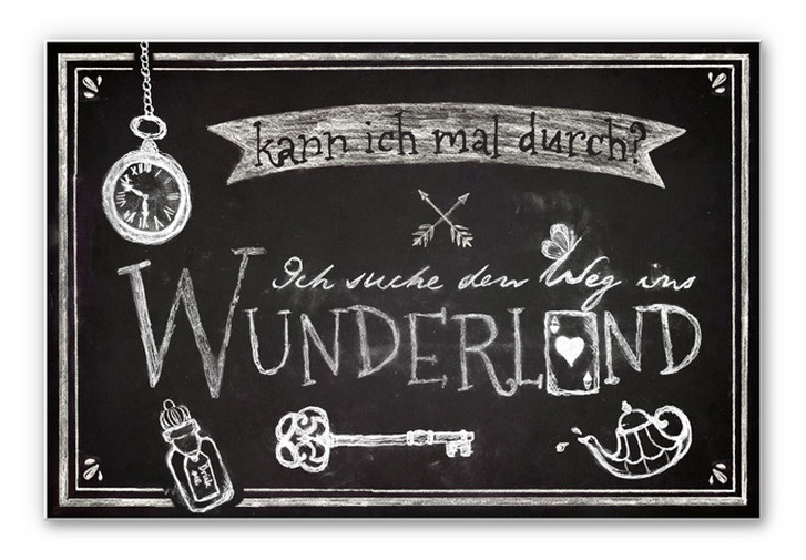 Hartschaumbild Ich suche den Weg ins Wunderland - WA130107
