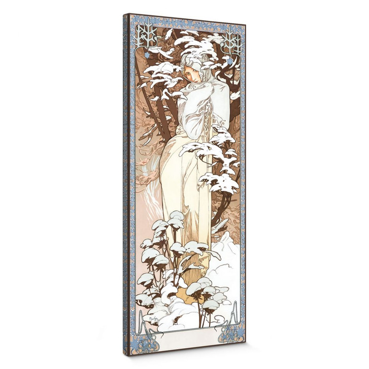 Leinwandbild Mucha - Jahreszeiten: Der Winter 1900 - WA370790