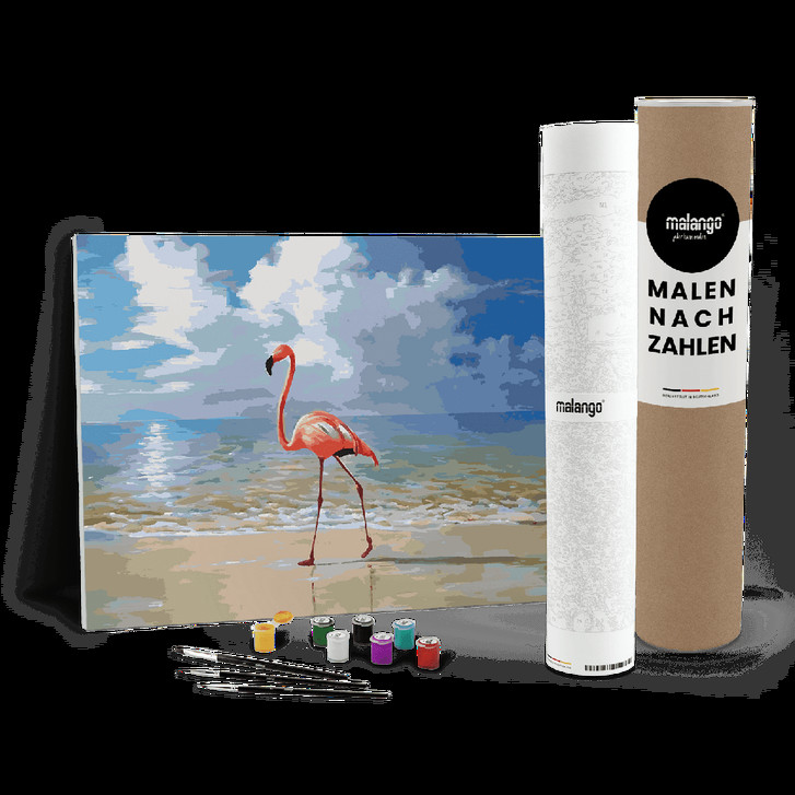 Malen nach Zahlen Leinwandbild - Flamingo Flavio - WA447348