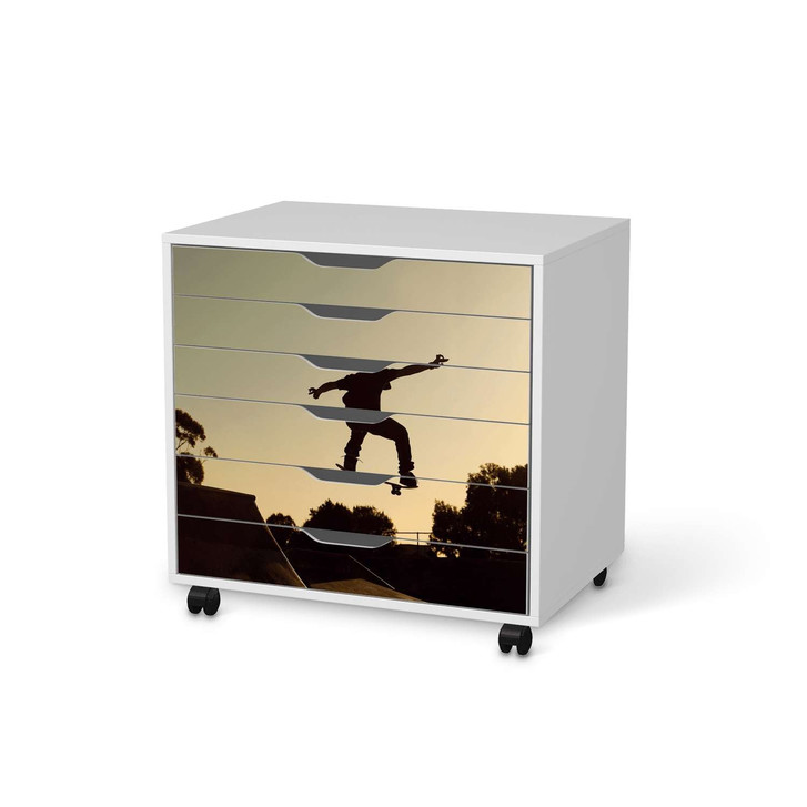 Möbelfolie IKEA Alex Rollcontainer 6 Schubladen - Skater - CR114270