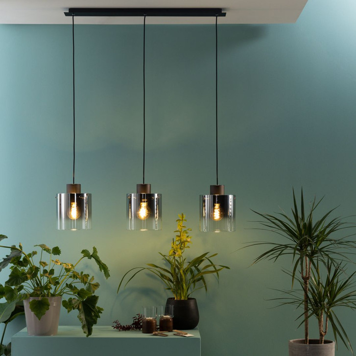 Pendelleuchte Benett, braun, 122 x 90 cm, Glas Pendelleuchte - WA438529