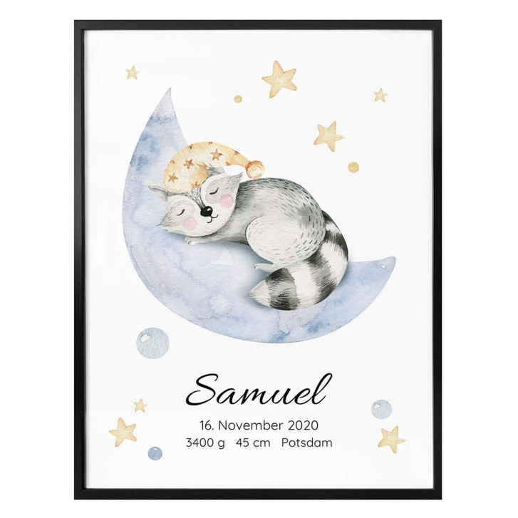 Personalisiertes Poster Kvilis - Waschbär - WA336466