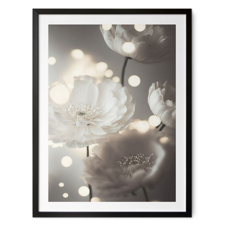 Poster Weisse Blüten im Lichtermeer - Treechild - WA498825