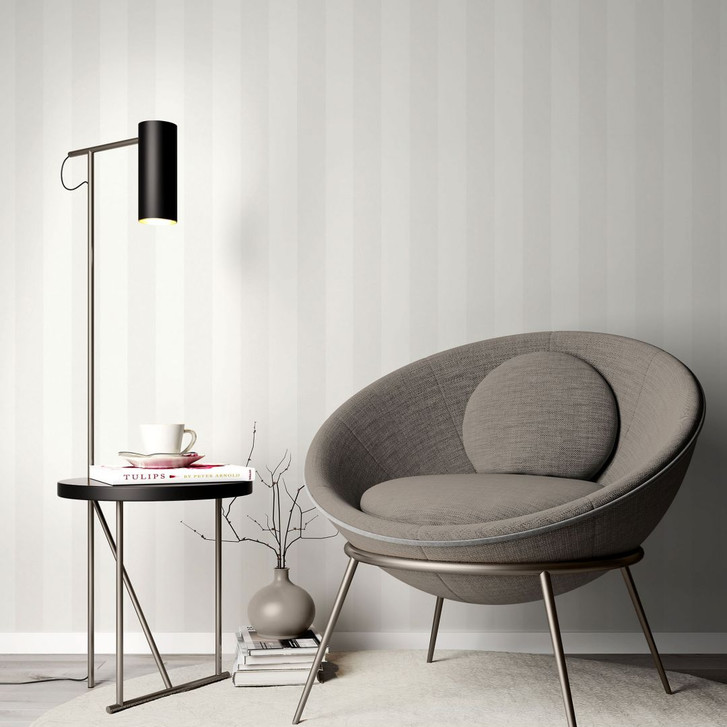 PVC-freie Vliestapete mit Streifen und Metallic-Effekt in weiss, silber - WA397596