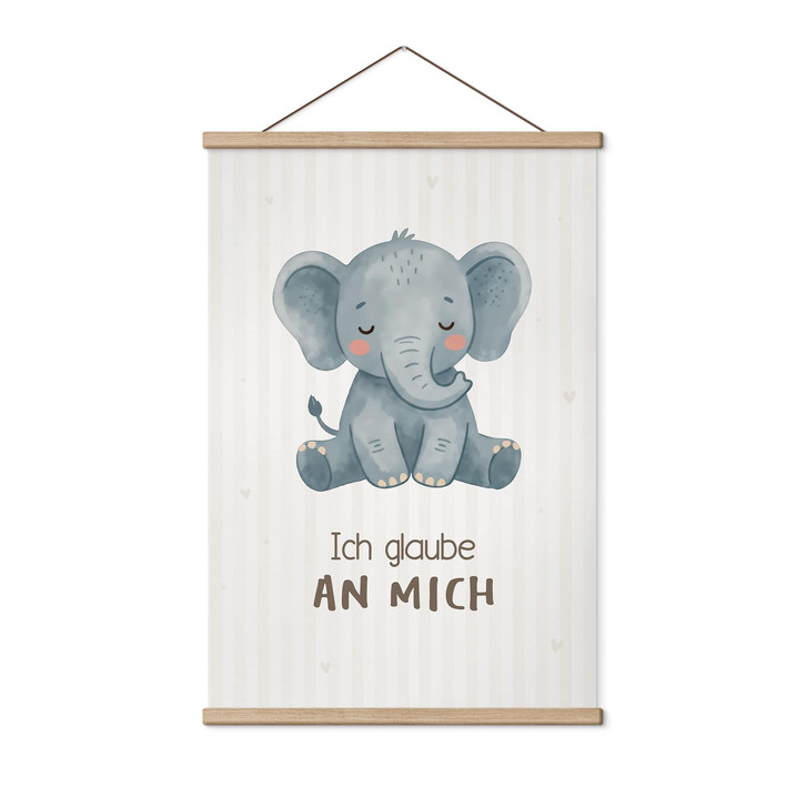 Stoffbild mit Elefant - Glaubenssatz 