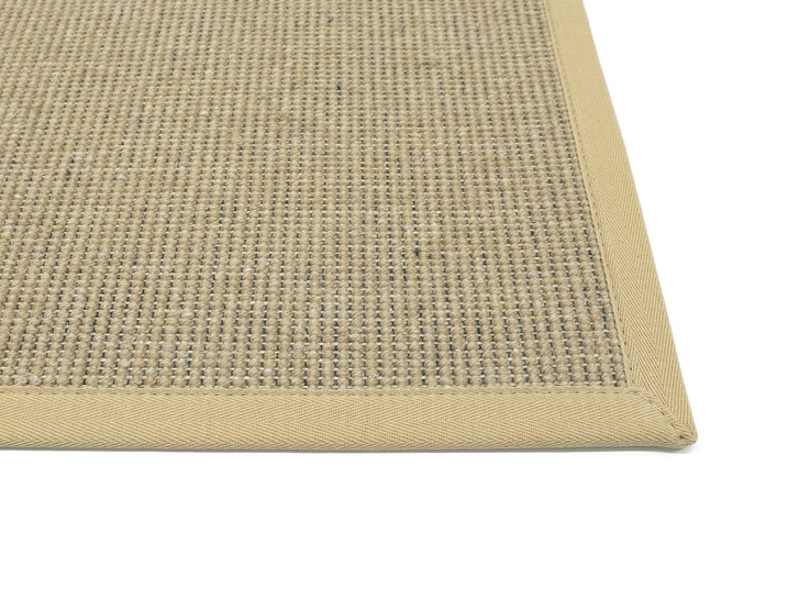 Theo 3cm Bordürenteppich Rechteck Wunschmass in Sand - TS497315