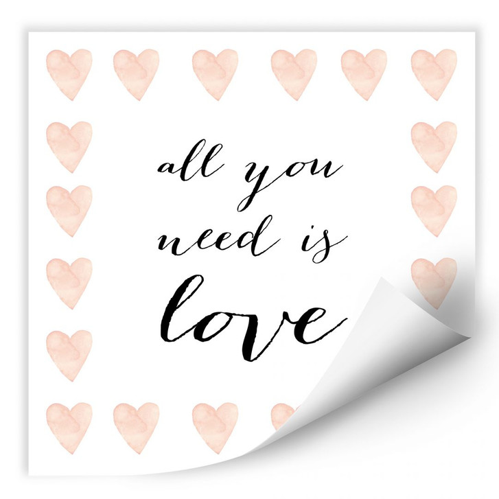 Wallprint Confetti & Cream - All you need is love - WA182751