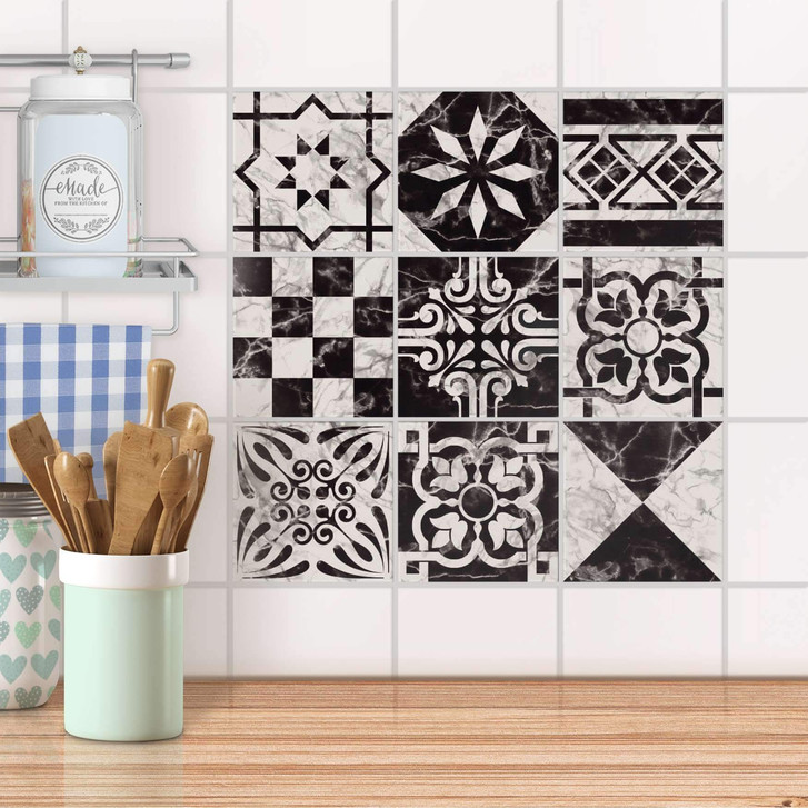 Fliesenaufkleber Set - Marmor Muster - CR101981