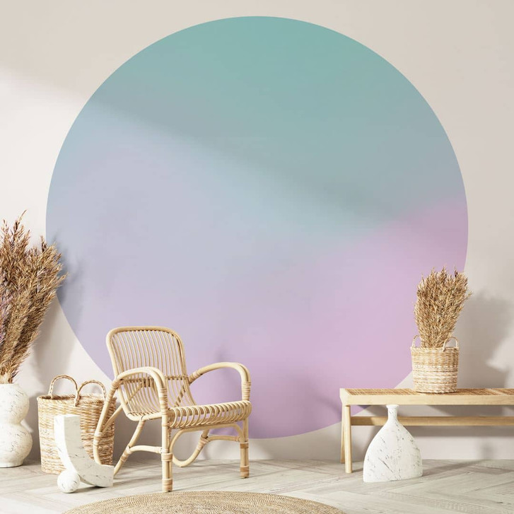 Fototapete Ombre - Zuckerwattentraum - Rund - Selbstklebend/Vlies - WA470788