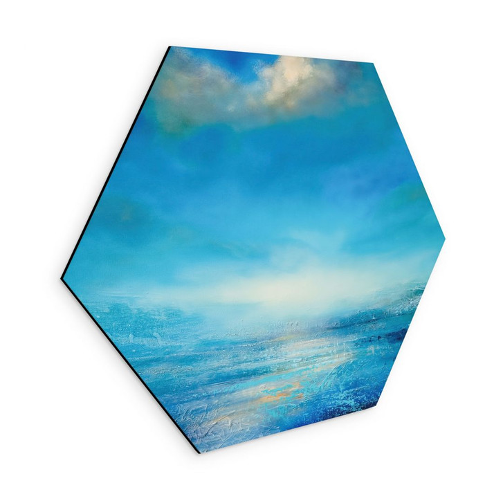Hexagon Wandbild Endlose Weite in Blau - Schmucker - Alu-Dibond - WA506237