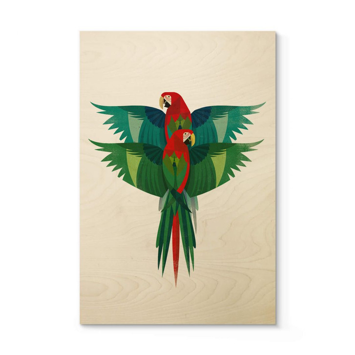 Holzposter Braun - Ara - WA310020