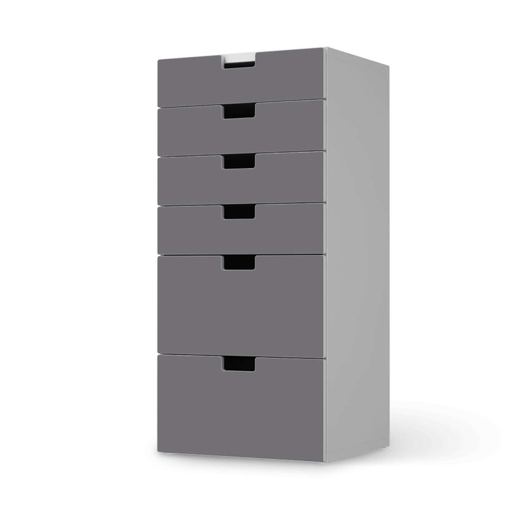 Klebefolie IKEA Stuva / Malad Kommode - 6 Schubladen - Grau Light - CR110452