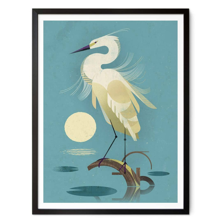 Poster Braun - Reiher - WA342095