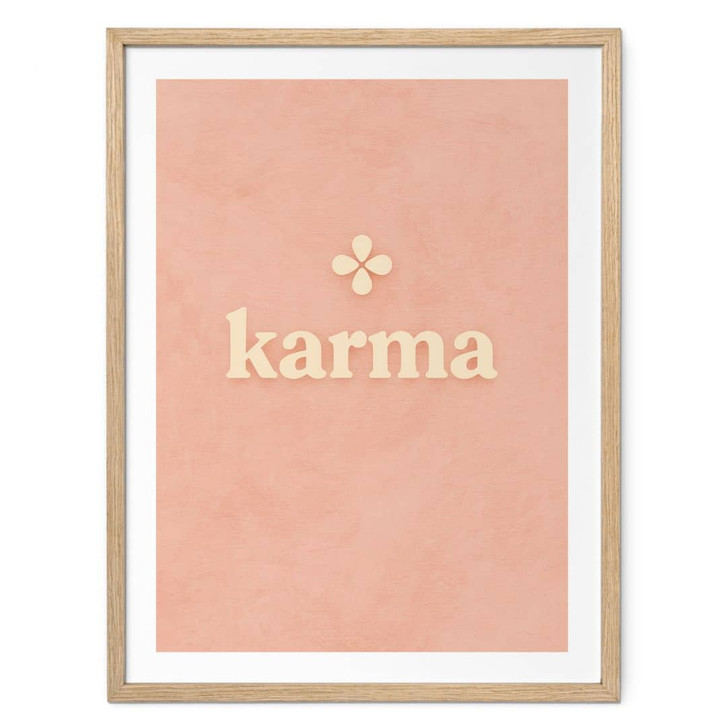Poster Spirituelles Karma in Rosa - Treechild - WA483762