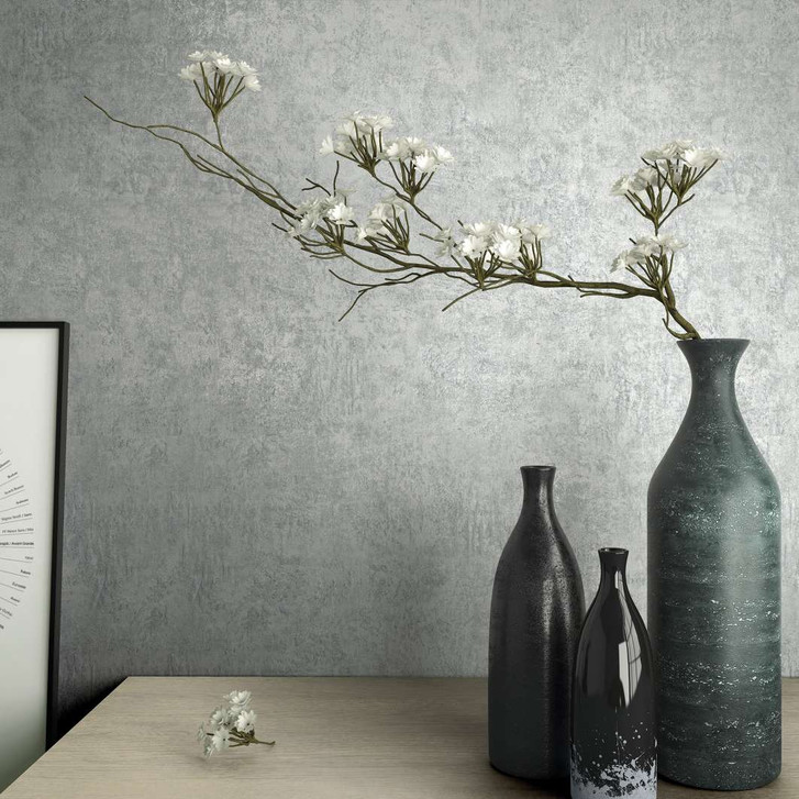 Vliestapete in Betonoptik grau, blau Struktur - WA450574