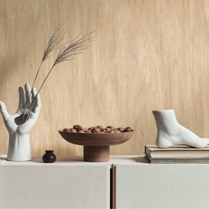 Vliestapete in Holzoptik Beige – Natürliche Wandgestaltung modern & wohnlich - WA456998