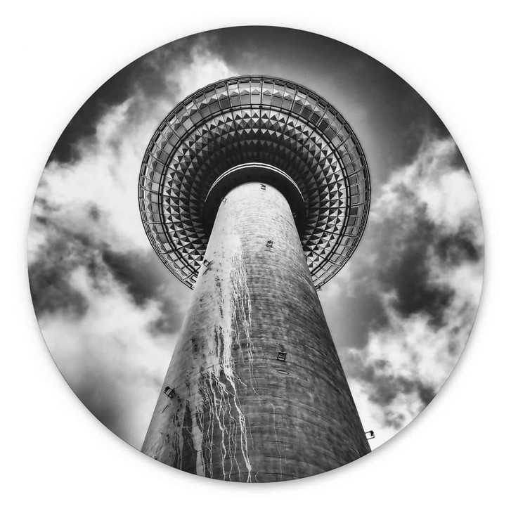 Wandbild Fernsehturm Berlin - Alu-Dibond Rund - Brown - WA394357