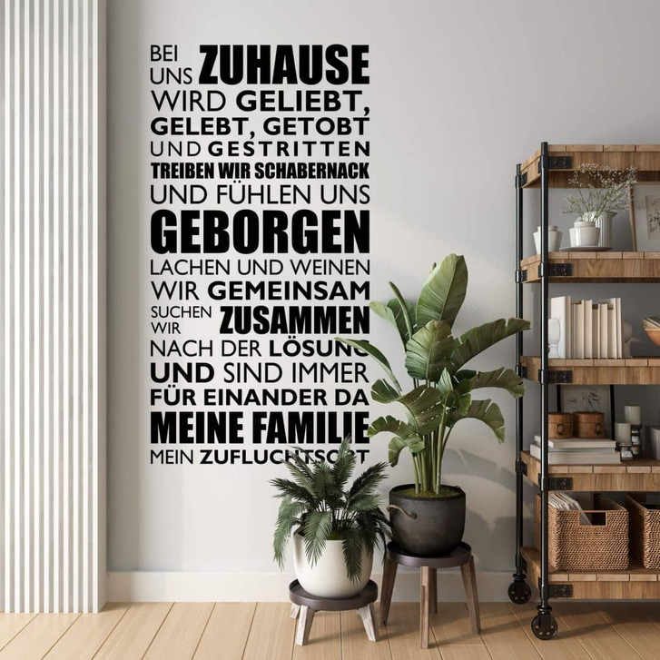 Wandtattoo Bei uns Zuhause... - WA206336