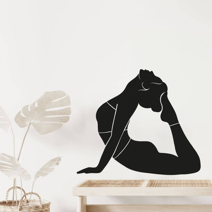 Wandtattoo Yoga Königskobra Silhouette einfarbig - WA449201