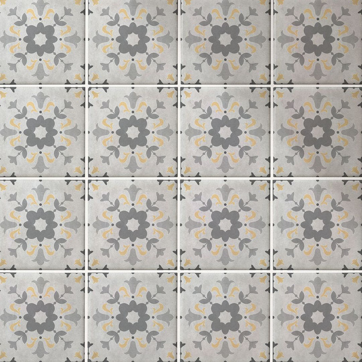 Fliesenaufkleber Blumen-Ornament - 12er Set - WA423643