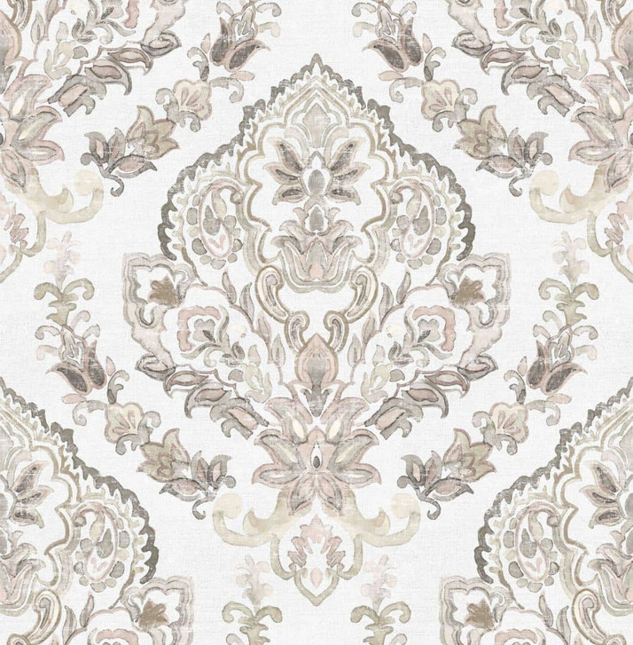 Fototapete Motivtapete Ornament Medaillon Muster in Beige Greige im Eleganten Stil 2.7 x 2.65 m - WA505156