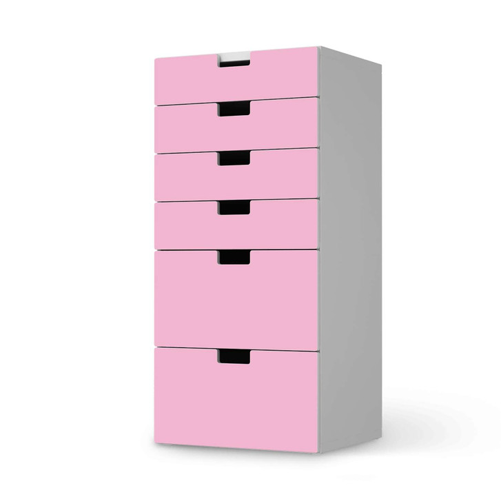 Klebefolie IKEA Stuva / Malad Kommode - 6 Schubladen - Pink Light - CR110481