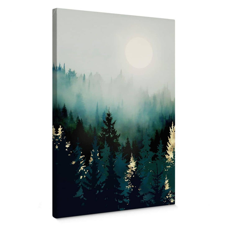 Leinwandbild SpaceFrog Designs - Nebliger Wald - WA348056