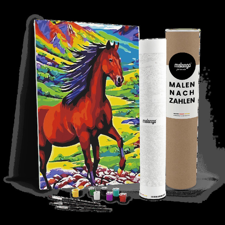 Malen nach Zahlen Leinwandbild - Pferd Pablo - WA447160