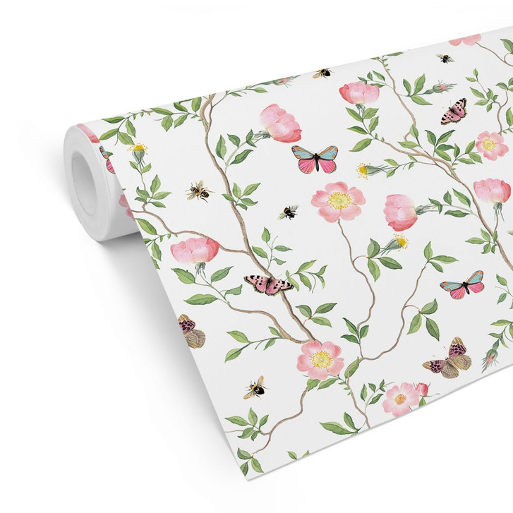 Mustertapete Rosa Christrosen im Frühling - UN Designs - WA402368