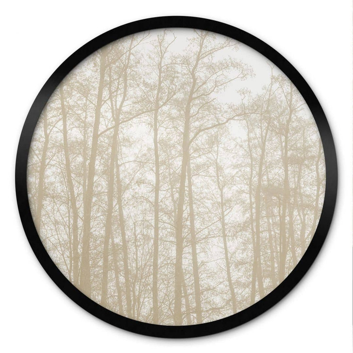 Poster Stiller Winterwald | Waldposter fürs Wohnzimmer - Böhmer - Rund - WA498123