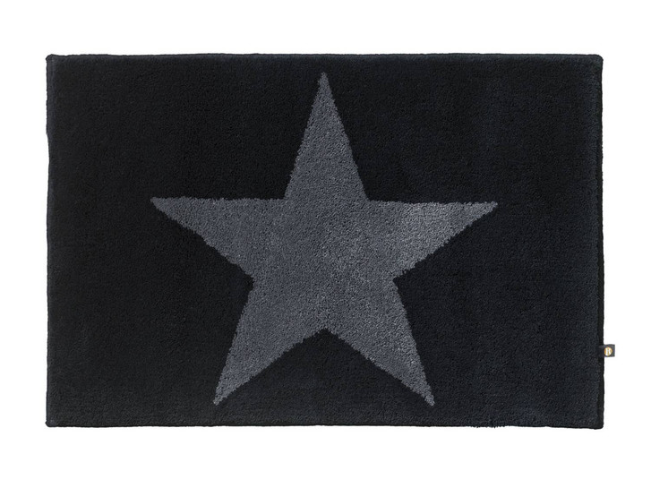 Star Badteppich Wunschmass in Schwarz/Graphit 1464 - TS446504