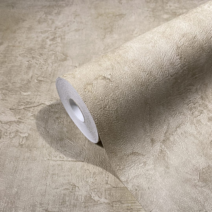 Vliestapete in Betonoptik Uni braun Struktur - WA509754