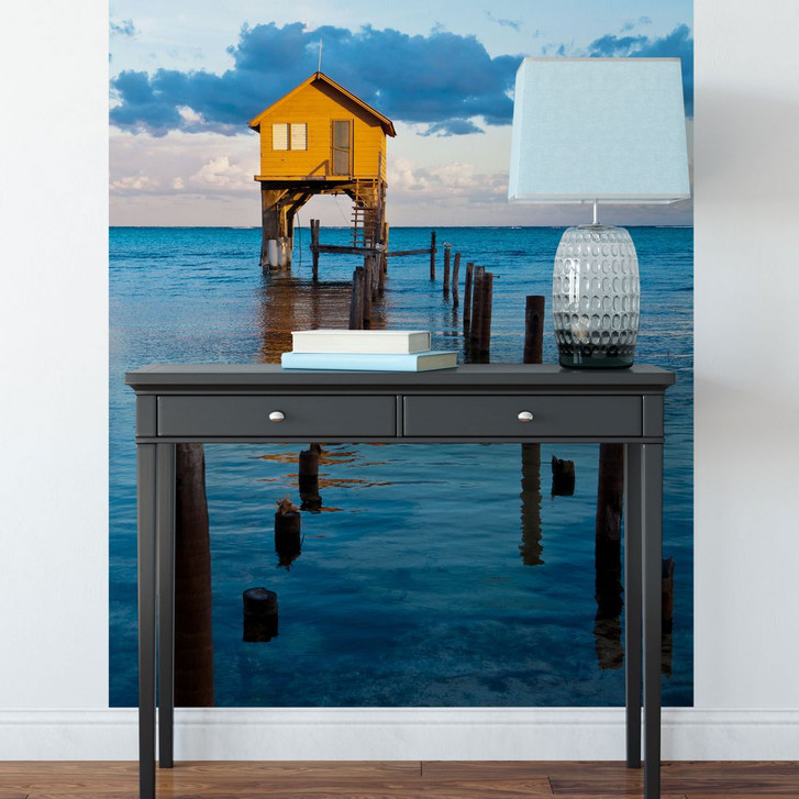 Fototapete Haus auf dem Meer - 144x260cm - WA226565