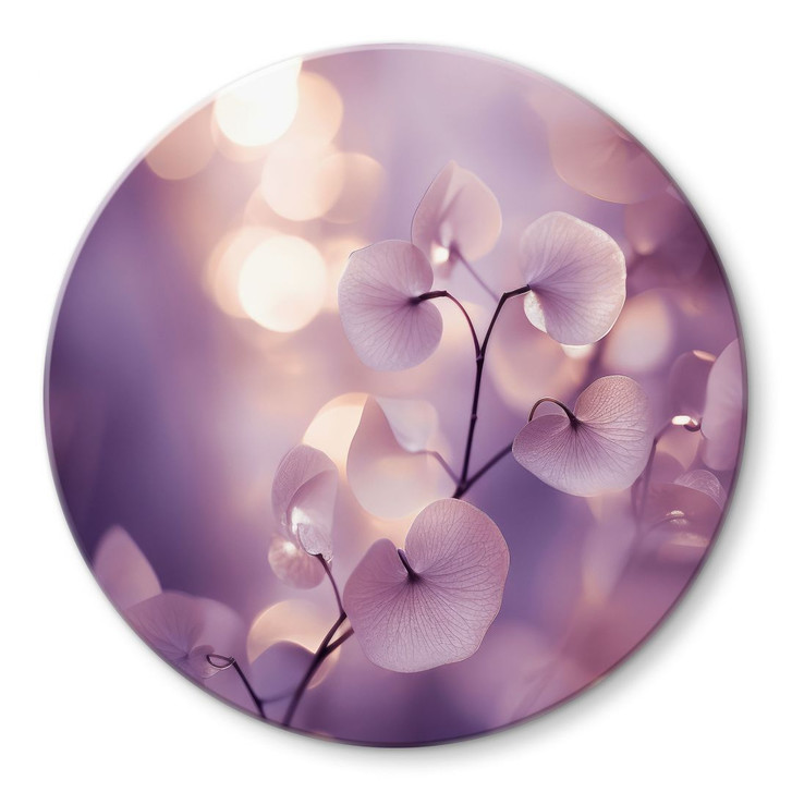 Glasbild Zarte Orchidee in Lila - Treechild - Rund - WA495150